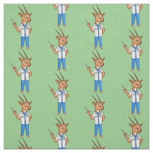 Niedlicher Gemsbok-Antilope-Cartoon Stoff