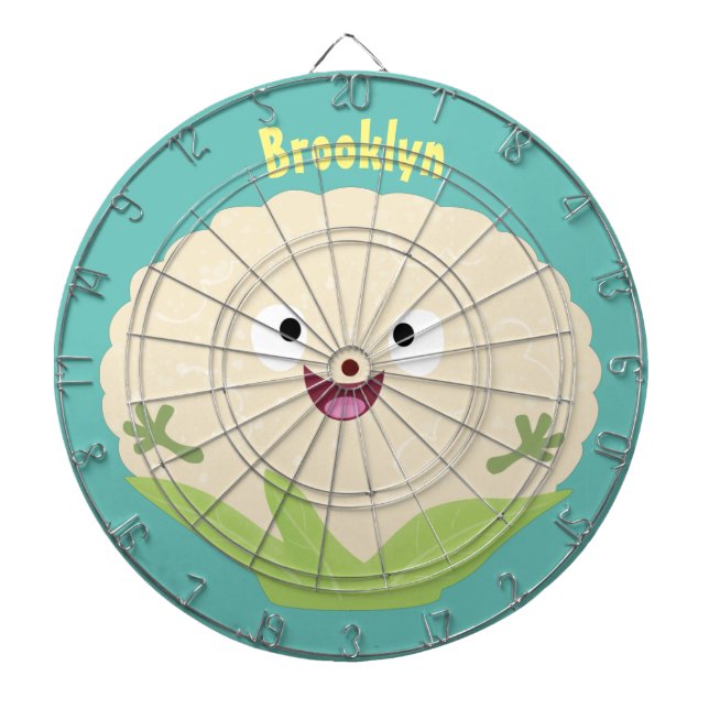 Niedlicher Gemüsegarten-Cartoon Dartscheibe (vorne)