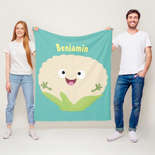 Niedlicher Gemüsegarten-Cartoon Fleecedecke