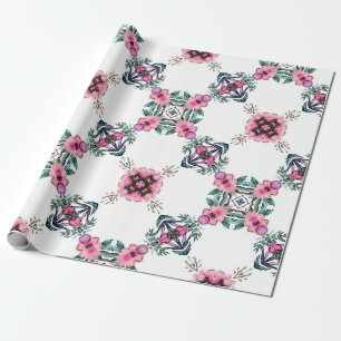Niedlicher geometrischer Garten Geschenkpapier