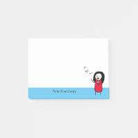 Niedlicher Gesang-Mädchen-Musik-Illustrations-Name
