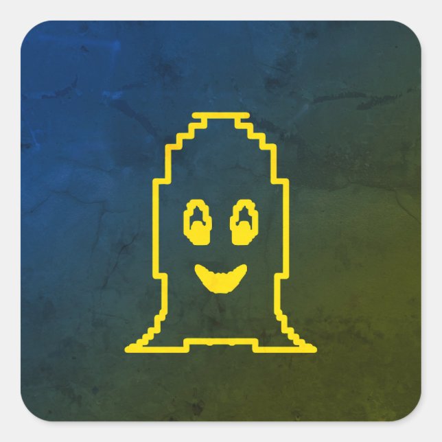 Niedlicher Gespenst Quadratischer Aufkleber (Vorderseite)