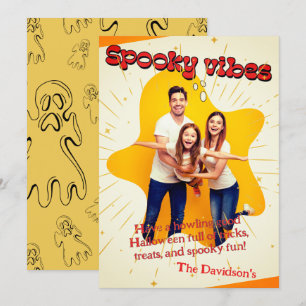 Niedlicher Ghost-Ausschnitt Spaß-Gruß Karte