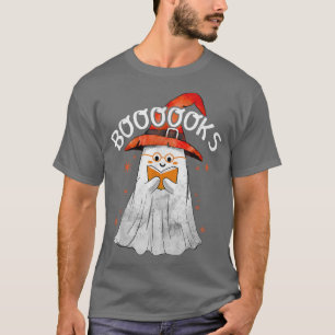Niedlicher Ghost-Lehrer Buch-Lesebüchern oberste S T-Shirt