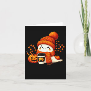 Niedlicher Ghost Pumpkin Gewürz Cup Halloween Herb Karte