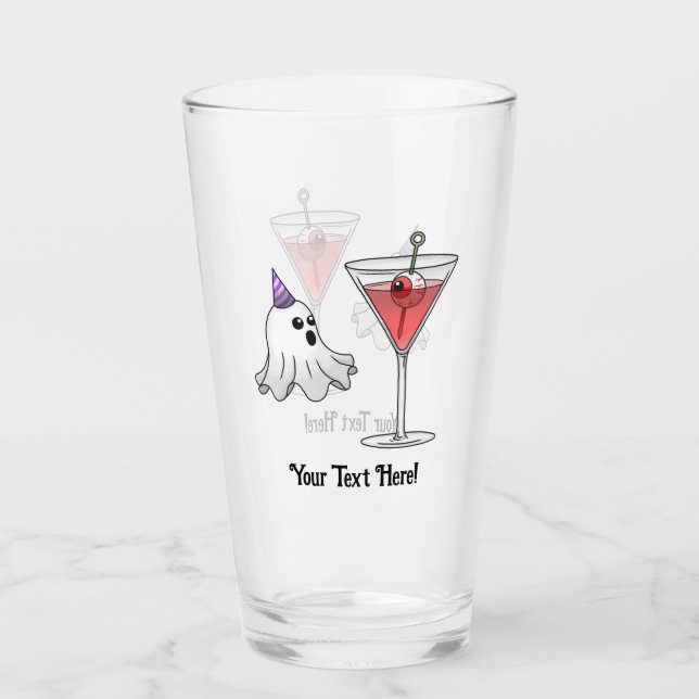 Niedlicher Ghost & Spooker Cocktail Glas (Vorderseite)