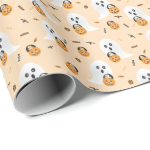 Niedlicher Ghosts Trick oder Behandlung von Candy Geschenkpapier
