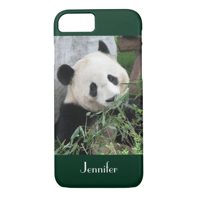 Niedlicher Gigant Panda Dark Green Trim, Individue Case-Mate iPhone Hülle (Rückseite)