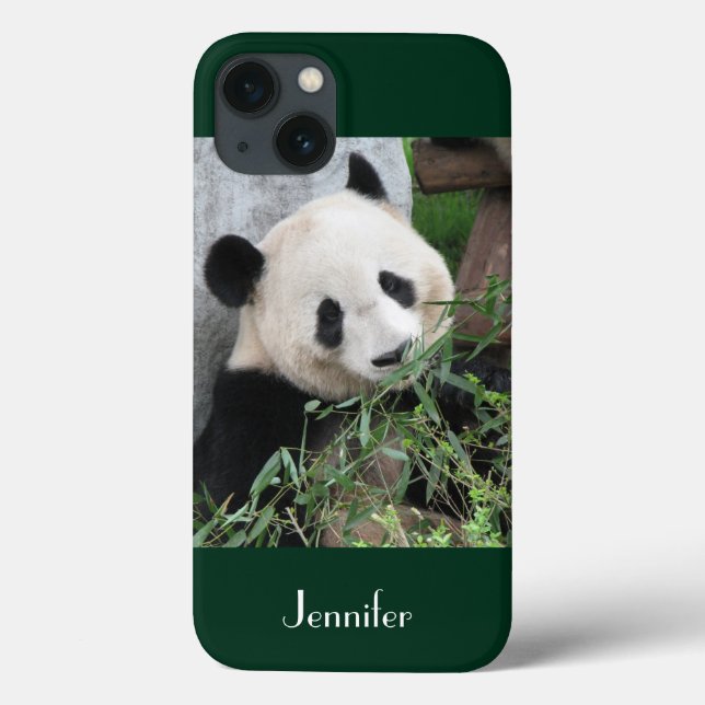 Niedlicher Gigant Panda dunkelgrüner Hintergrund,  Case-Mate iPhone Hülle (Rückseite)