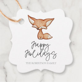 Niedlicher Gingerbrot Fox Feiertag Geschenkanhänger