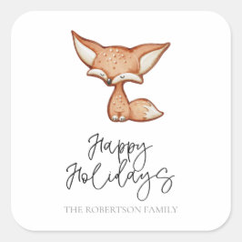 Niedlicher Gingerbrot Fox Holiday Sticker