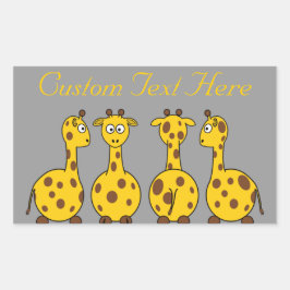 Niedlicher Giraffe-Cartoon Rechteckiger Aufkleber