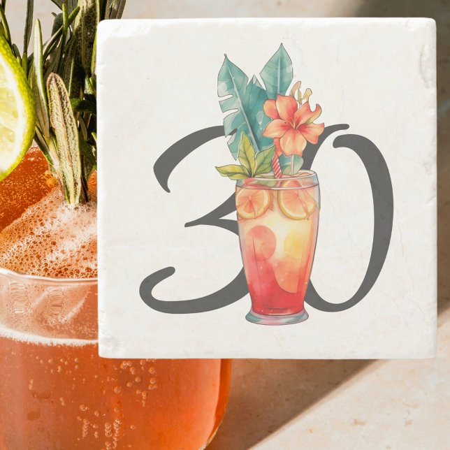 Niedlicher Girl-Cocktail Geburtstag Steinuntersetzer (Von Creator hochgeladen)