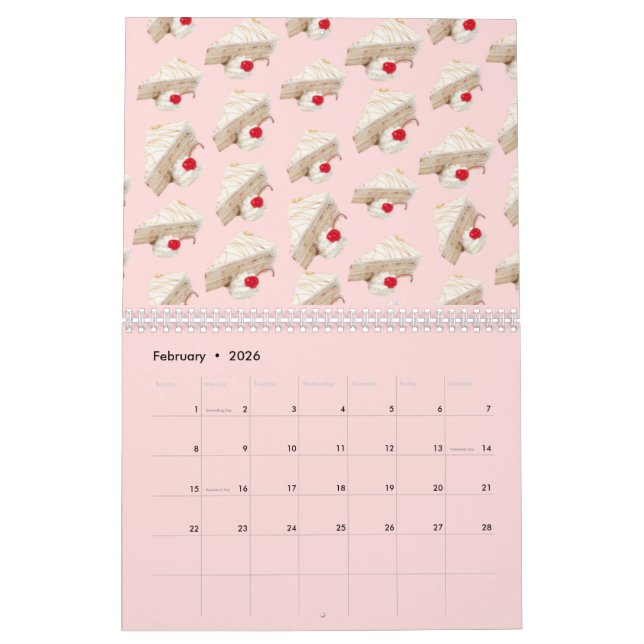 niedlicher Girl Pancake Doughnut cake Obstkuchen F Kalender (Feb 2026)