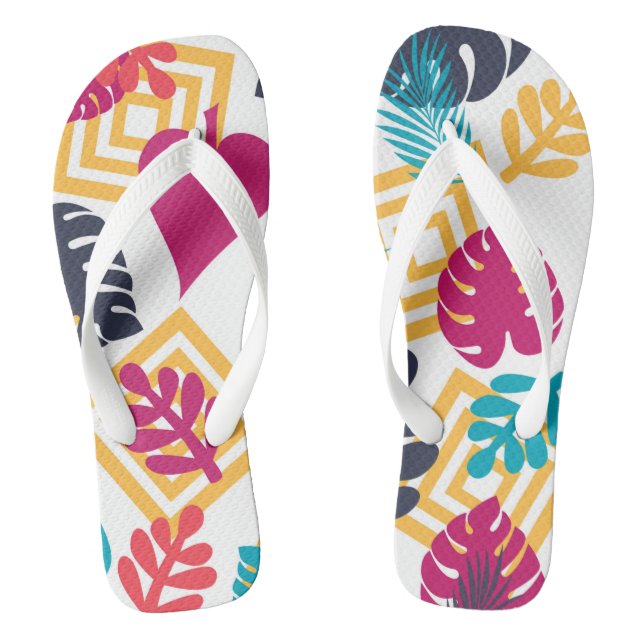 Niedlicher Girly Fun Tropical Flip Flops (Fußbett)