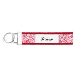 Niedlicher Girly individueller Name rotes Paisley