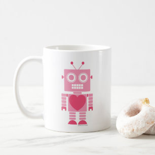 Niedlicher Girly Roboter Tasse