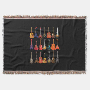 Niedlicher Gitarrenrock und Roll-Musikinstrumente Decke
