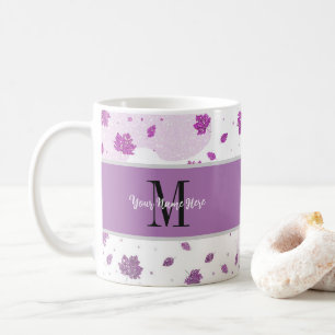 Niedlicher Glitzer Herbst Herbstlaub Pink Fügen Si Kaffeetasse