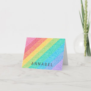 Niedlicher Glitzer Regenbogenstreifen farbenfrohe