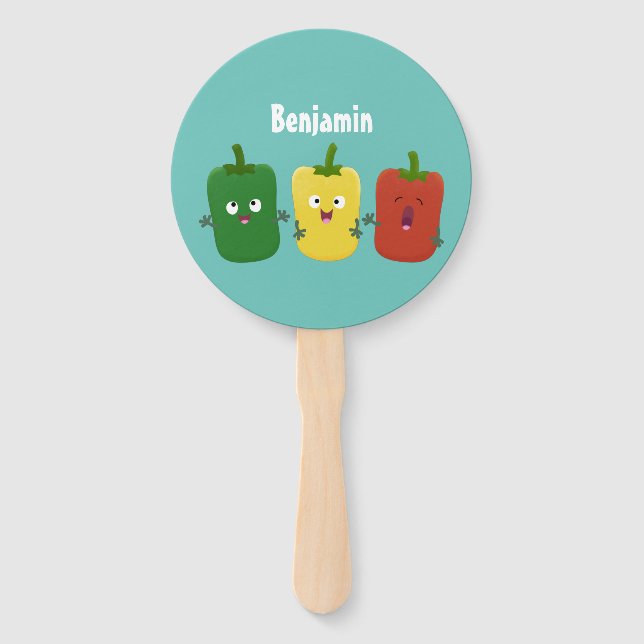 Niedlicher Glockenpfeffer capsicum trio singend Ca Fächer (Vorderseite)
