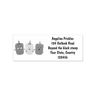 Niedlicher Glockenpfeffer capsicum trio singend Ca Gummistempel