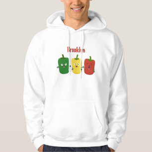 Niedlicher Glockenpfeffer capsicum trio singend Ca Hoodie