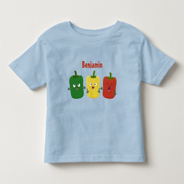 Niedlicher Glockenpfeffer capsicum trio singend Ca Kleinkind T-shirt (Vorderseite)