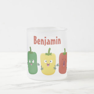 Niedlicher Glockenpfeffer capsicum trio singend Ca Mattglastasse