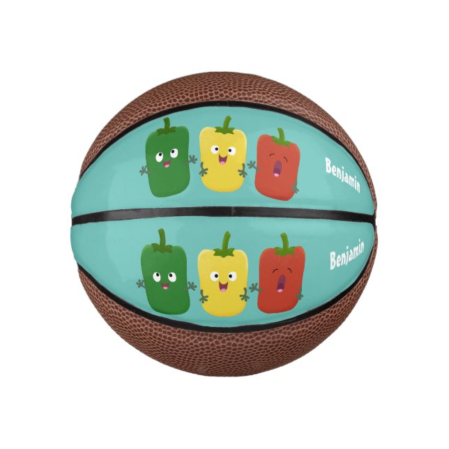 Niedlicher Glockenpfeffer capsicum trio singend Ca Mini Basketball (Vorderseite)