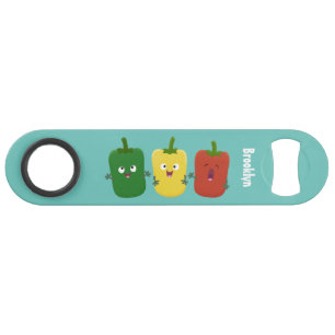 Niedlicher Glockenpfeffer capsicum trio singend Ca Speed Flaschenöffner