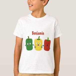 Niedlicher Glockenpfeffer capsicum trio singend Ca T-Shirt