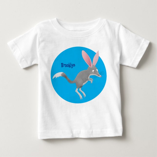 Niedlicher glücklicher australischer Bilby-Cartoon Baby T-shirt (Vorderseite)
