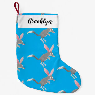 Niedlicher glücklicher australischer Bilby-Cartoon Kleiner Weihnachtsstrumpf