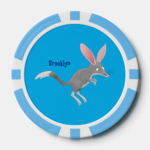 Niedlicher glücklicher australischer Bilby-Cartoon Pokerchips