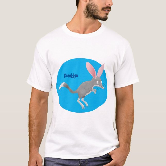 Niedlicher glücklicher australischer Bilby-Cartoon T-Shirt (Vorderseite)