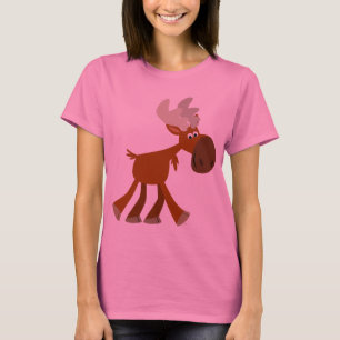 Niedlicher glücklicher Cartoon Elche T - Shirt