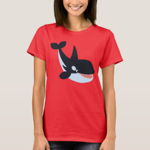 Niedlicher glücklicher Cartoon Killer Whale Frauen T-Shirt