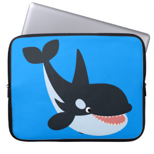 Niedlicher glücklicher Cartoon Killer Whale Laptop Laptopschutzhülle