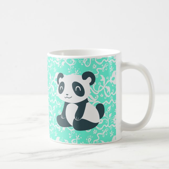 Niedlicher glücklicher Cartoon-Panda Tasse (Rechts)
