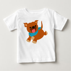 Niedlicher glücklicher Cartoon Staffie Baby-T - Baby T-shirt