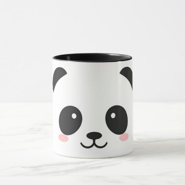 Niedlicher glücklicher Gesichts-Panda Tasse (Zentrum)