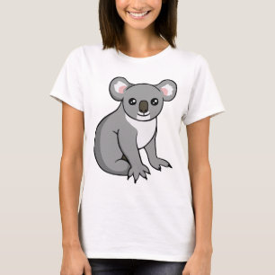 Niedlicher glücklicher grauer Koala, der T - Shir T-Shirt