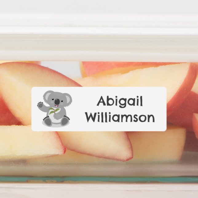 Niedlicher glücklicher koala wachender Cartoon per Etiketten (Befestigt)