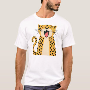 Niedlicher glücklicher lächelnder wilder Leopard C T-Shirt