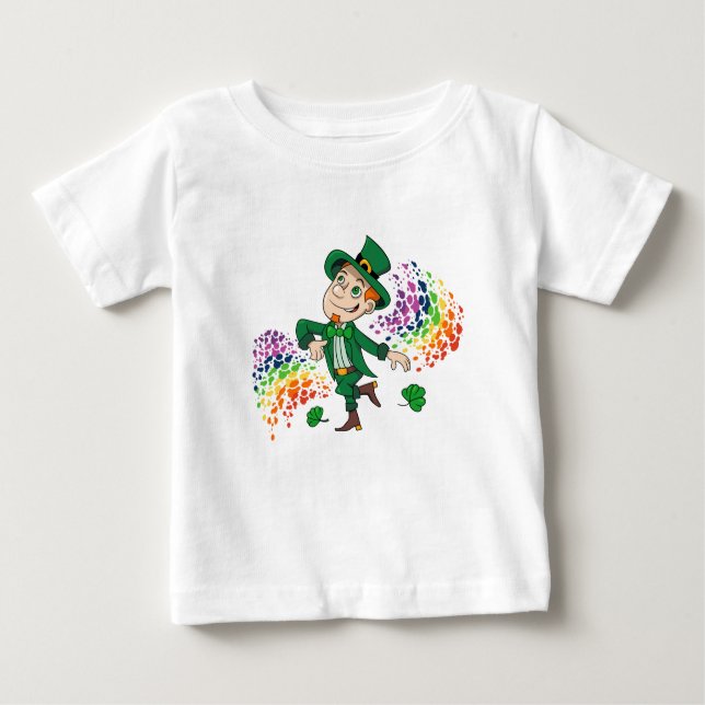 Niedlicher glücklicher Lächelnelke, ein Regenbogen Baby T-shirt (Vorderseite)