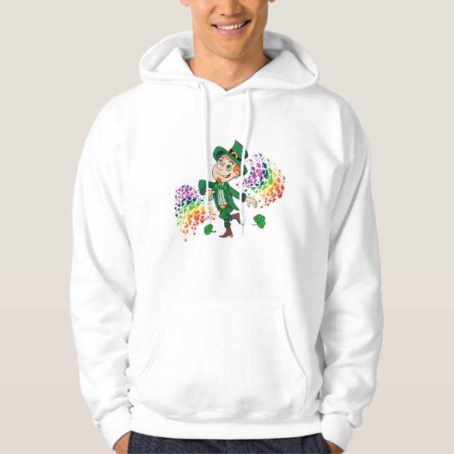 Niedlicher glücklicher Lächelnelke, ein Regenbogen Hoodie (Vorderseite)