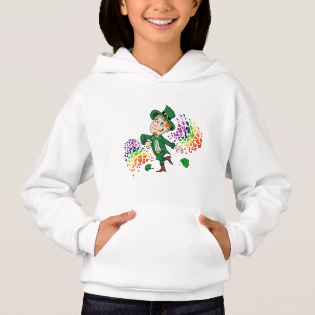 Niedlicher glücklicher Lächelnelke, ein Regenbogen Hoodie (Vorderseite)