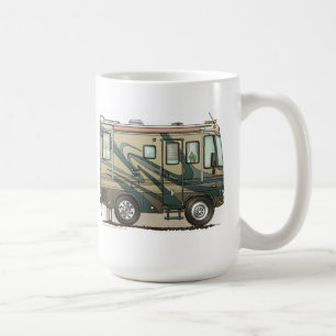 Niedlicher glücklicher Lagerbewohner großer RV-Z Kaffeetasse