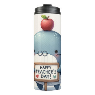 Niedlicher glücklicher Lehrertag Thermosbecher